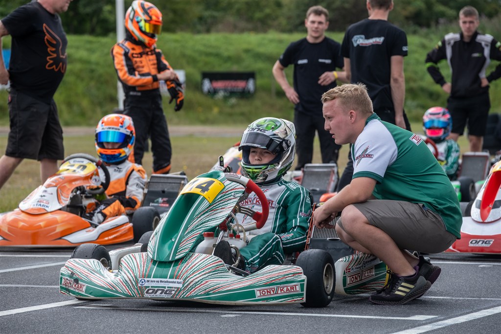 Romeo Haagh klar til start i Ikast.
(Foto: Niklas Majgaard, Boxengasse.dk/DanishKartingLeague)